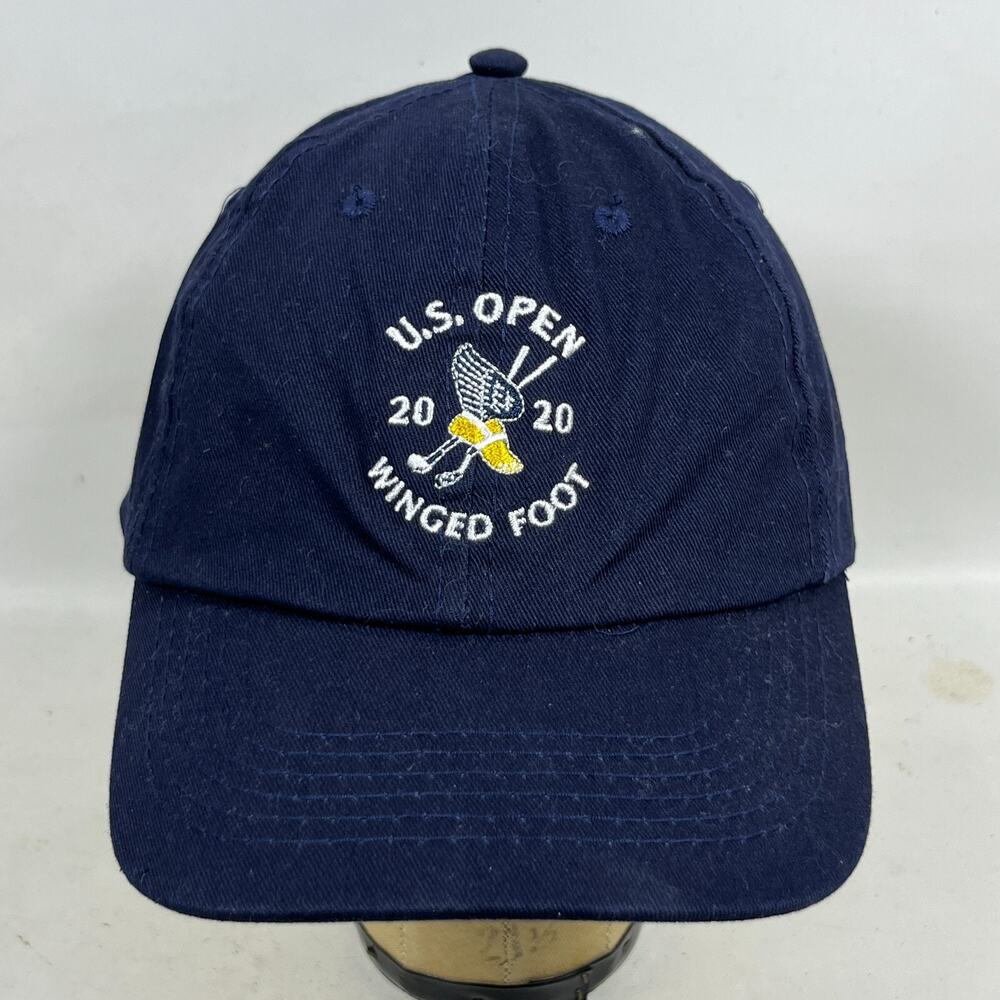 US OPEN Hat Adult OS 2020 WINGED FOOT USGA MEMBER Golf Adjustable Strap Cap Blue
